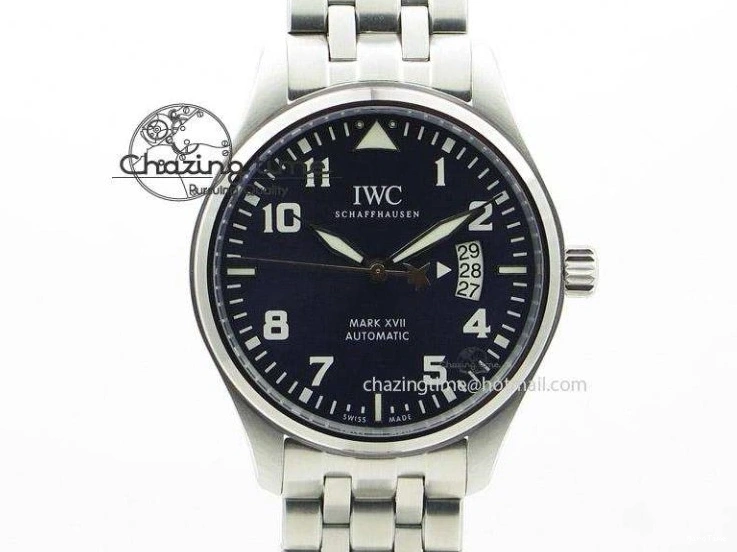 MIROTIME 0104 Supportive Big Pilot Real PR IW502003 Real Ceramic ZF 1:1 Best Edition On Black Calfskin Strap A51111 V 7238